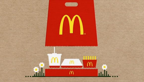 超实用!麦当劳外卖袋变身餐盘