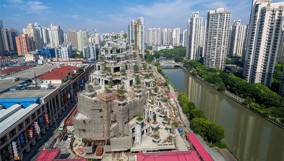 上海现"古巴比伦空中花园" 建成后又是一个地标