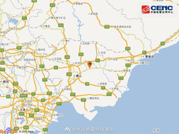 河北唐山市滦州市发生2.1级地震,震源深度8千米