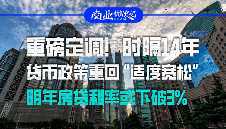 重磅定调！时隔14年，货币政策重回“适度宽松”，明年房贷利率或下破3%｜商业微史记[视频]_界面新闻