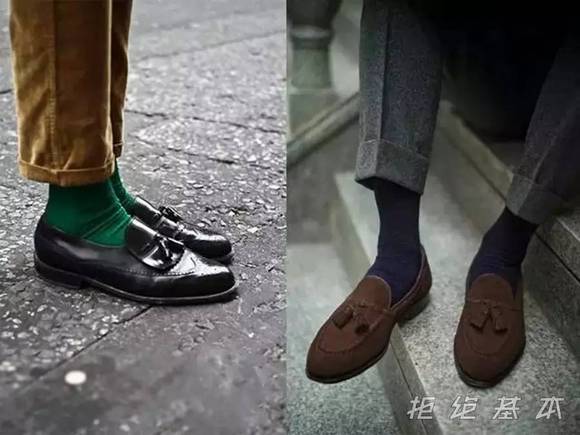 乐福鞋一般赤脚穿比较多,如果你一定要穿袜子,也千万不要选择花色的