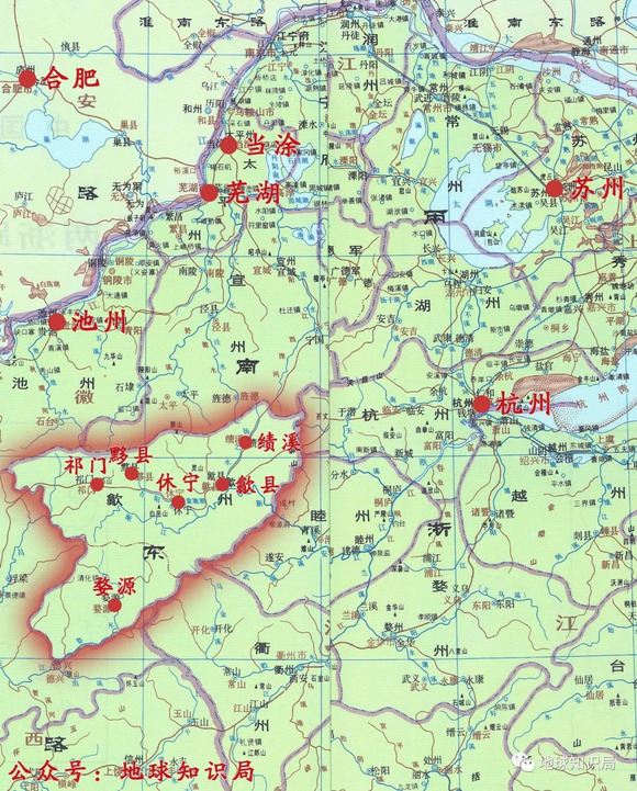 徽州一府六县,即歙县,黟县,休宁,祁门,绩溪,婺源,府治在现歙县徽城
