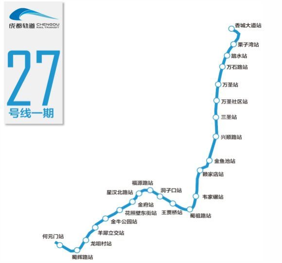 成都轨道交通第四期规划:8号线二期,27号线一期,30号线一期集中开工