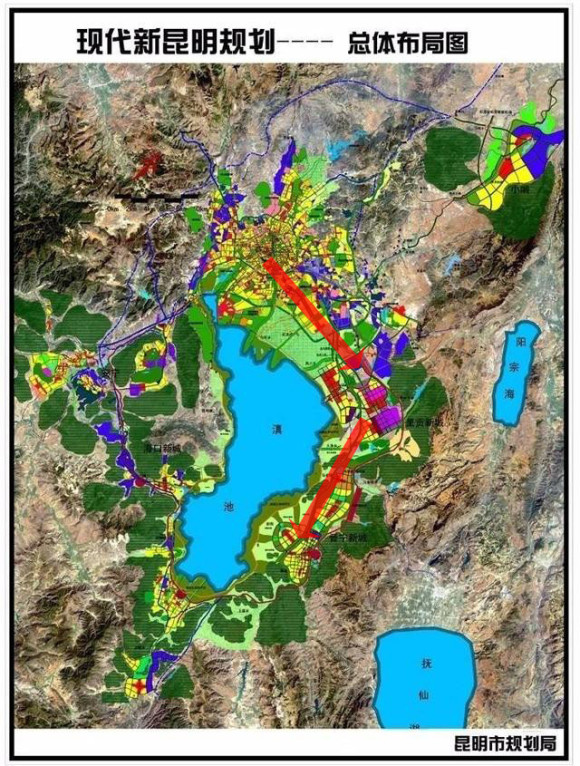昆明城市规划图 南延已成大势