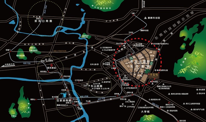 (青龙山国际生态新城展示图)