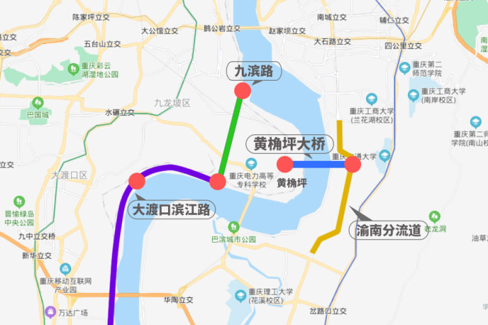 重庆黄桷坪长江大桥12月开工,九龙坡南向通道绕开鹅公