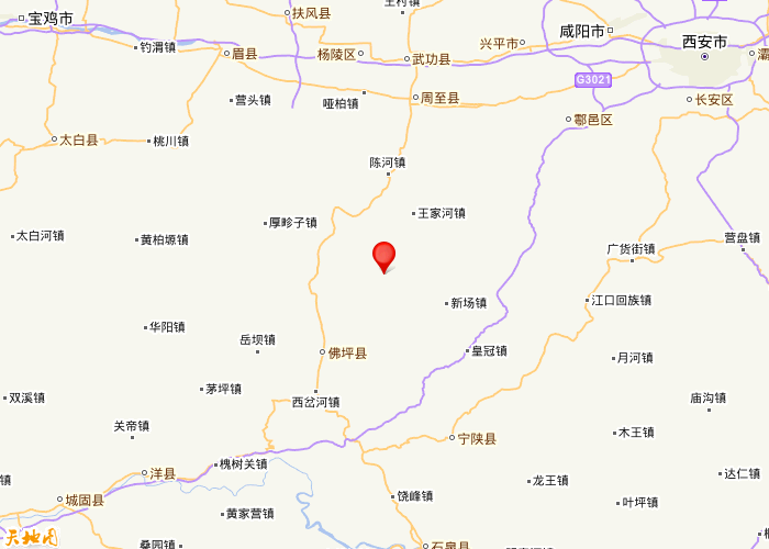 陕西西安市周至县发生1.6级地震