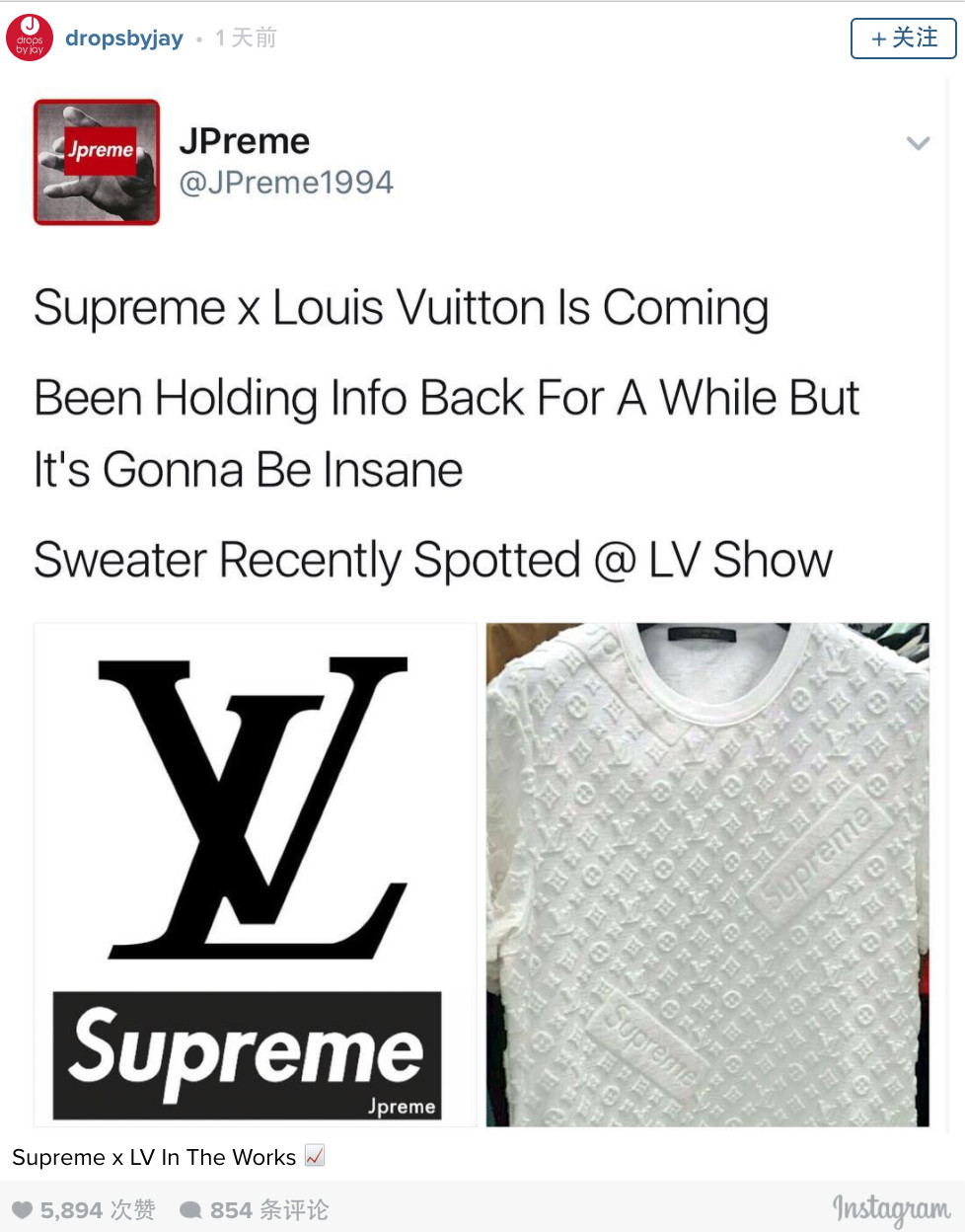DropsByJay on X: Supreme x Louis Vuitton Is Coming Been Holding Info Back  For A While But It's Gonna Be Insane Sweater Recently Spotted @ LV Show   / X