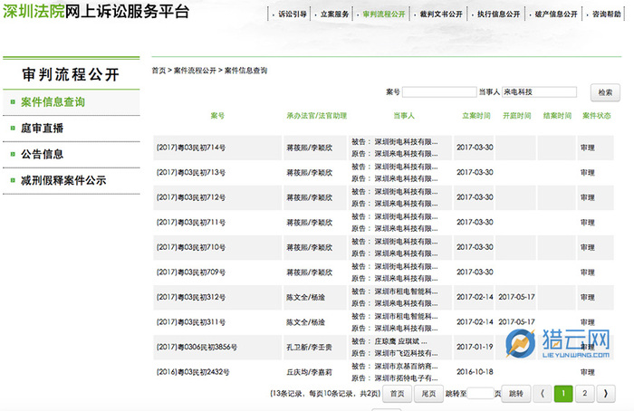 来电科技诉讼