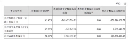 重要的非全资子公司