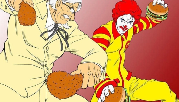 肯德基VS麦当劳图片