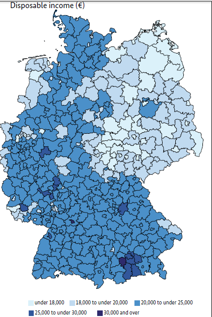 德国统一近28年东西差距难消除:人均GDP差2