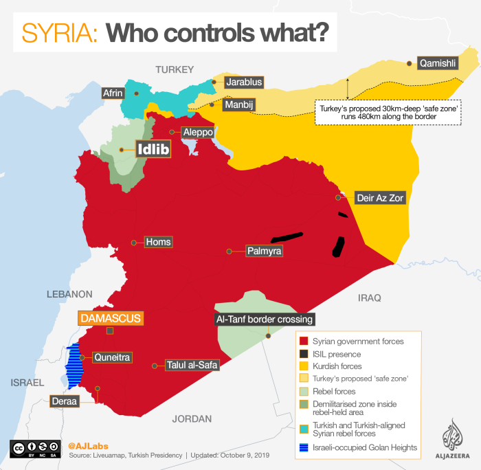 叙利亚战争各方控制图图片