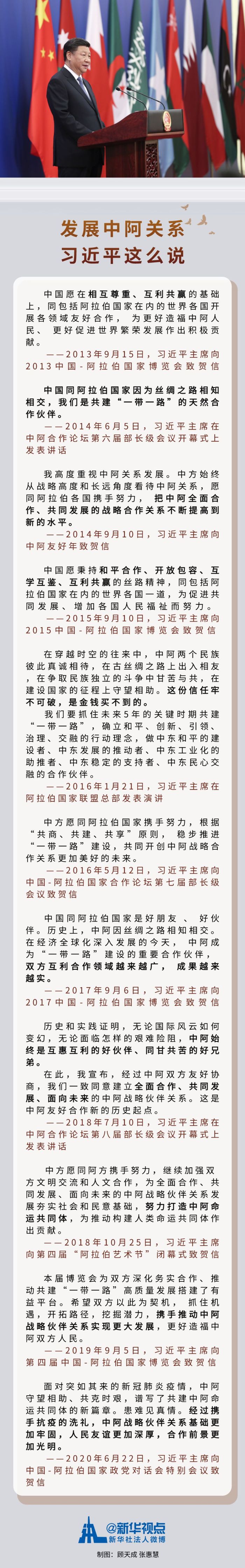 外交习语丨发展中阿关系 习近平这么说 界面新闻