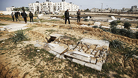 【圖集】以軍承認在加沙墓地挖掘尸體，或構成戰爭罪