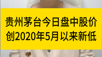 “金九銀十”白酒銷售不及預(yù)期，茅臺股價盤中創(chuàng)2020年5月以來新低