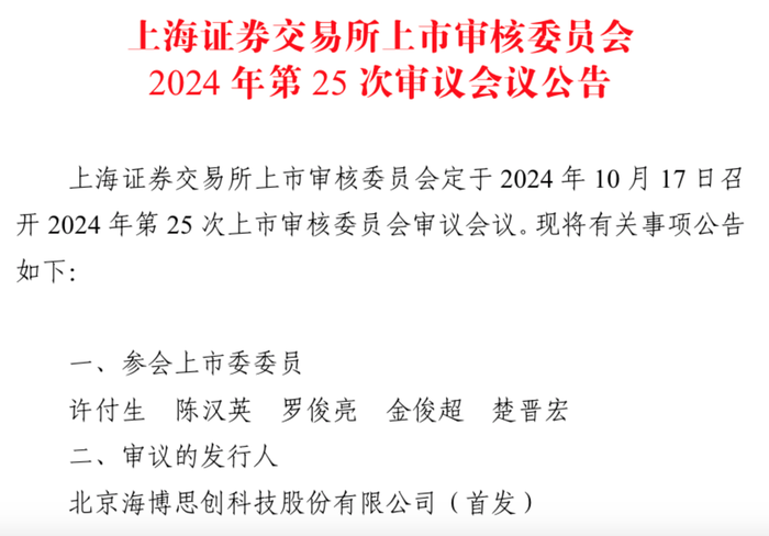 时隔8个月再现！沪深两市均有企业上会：弘景光电闯创业板、海博思创冲科创板