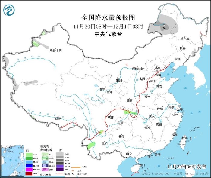 中央气象台：明日起较强冷空气将影响长江中下游以北地区|界面新闻 · 快讯