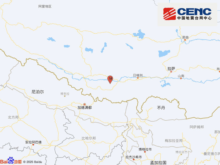 西藏日喀则市定日县发生3.1级地震，震源深度10千米|界面新闻 · 快讯