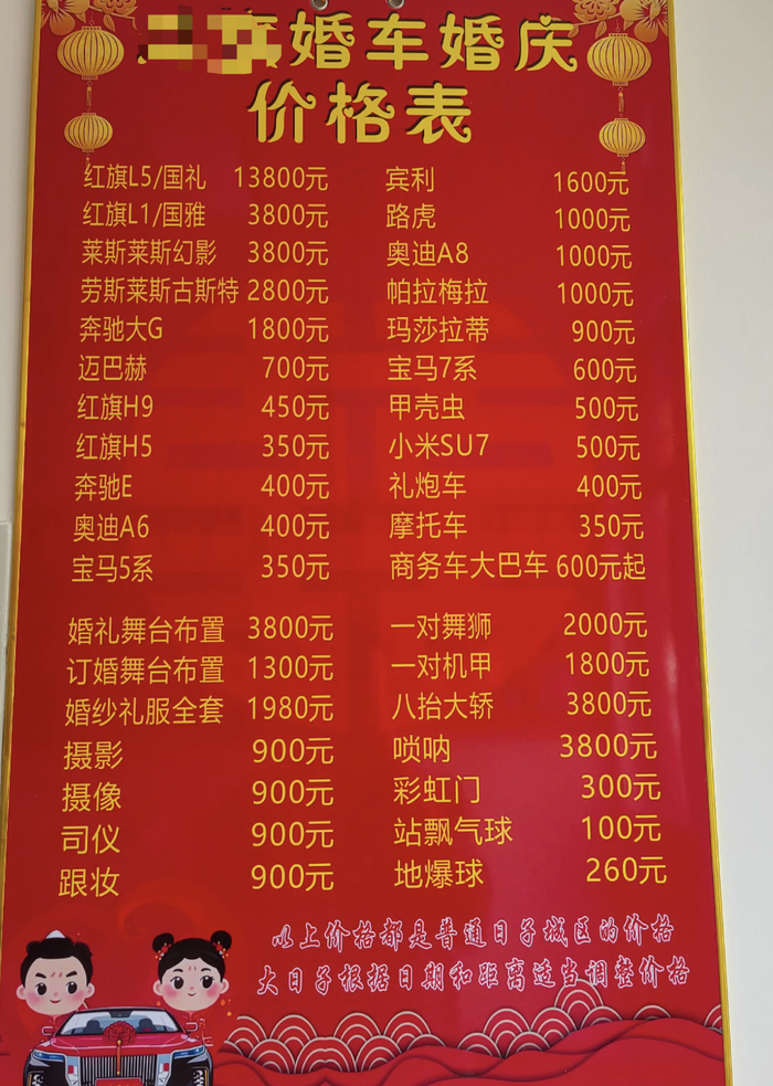 县乡汽车消费市场透视：从婚庆报价单看购车热潮