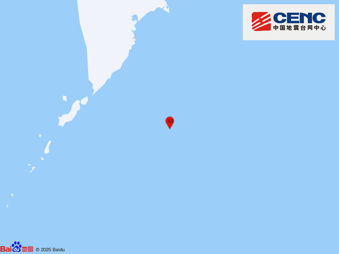 千岛群岛以东海域发生6.0级地震，震源深度10千米