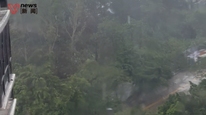 实拍深圳大风暴雨