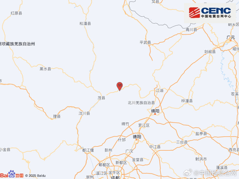 四川阿坝州茂县发生3.1级地震，震源深度15千米