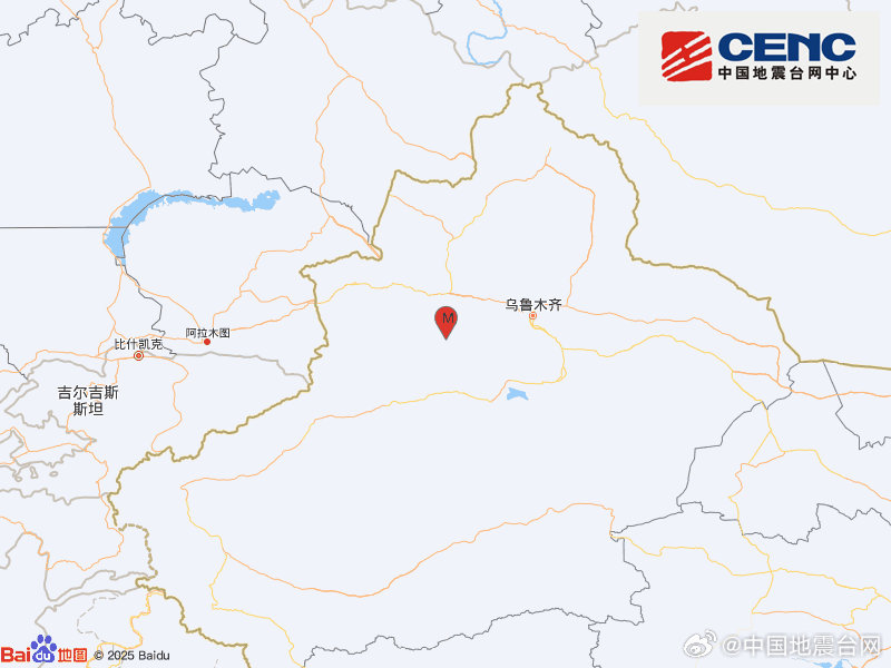 新疆巴音郭楞州和静县发生3.0级地震,震源深度12千米|界面新闻 · 快讯