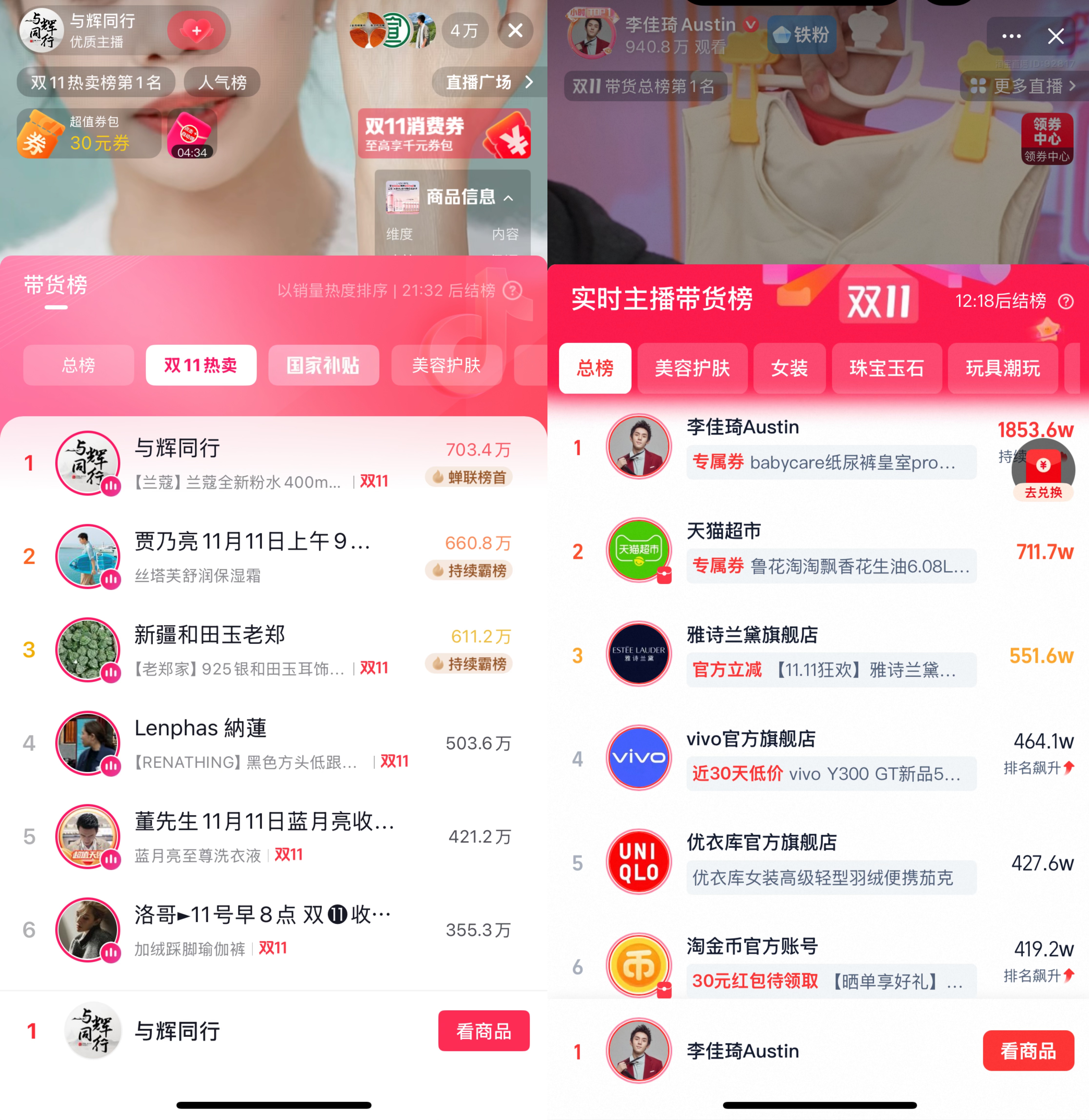 大主播痛失“最低价”，头部直播间今年双11比什么？