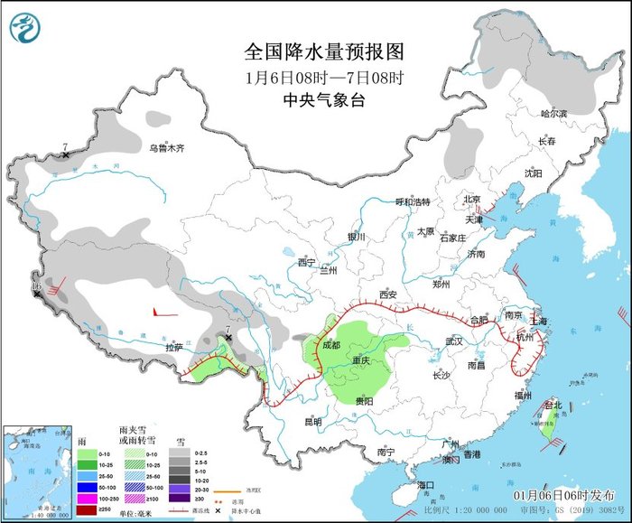 冷空气今夜开始影响我国，云贵川等地有雨雪天气|界面新闻 · 快讯