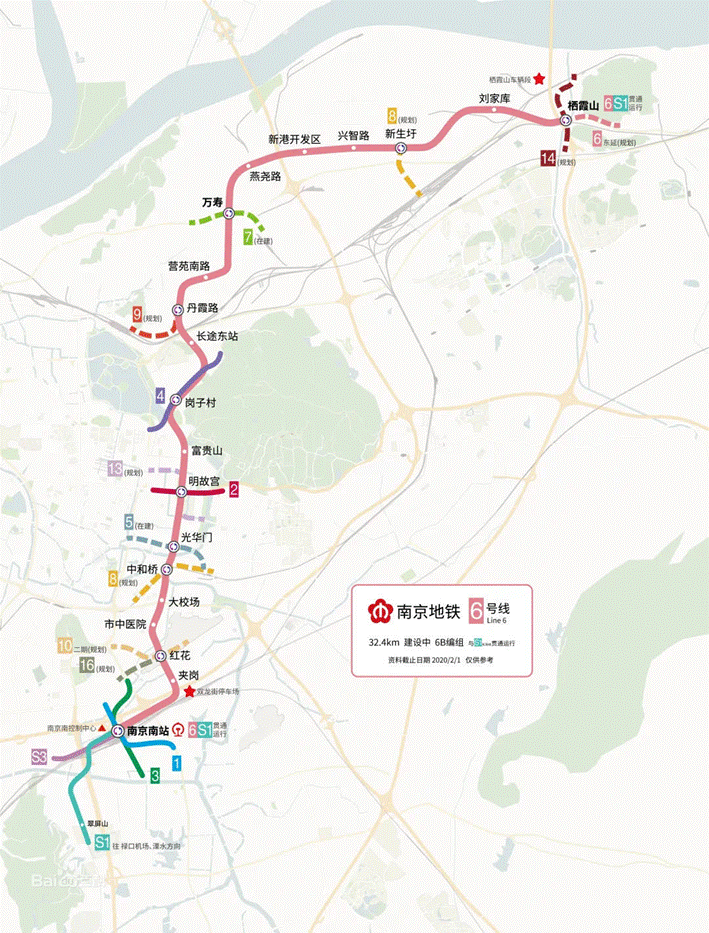 地铁六号线地铁线路图图片