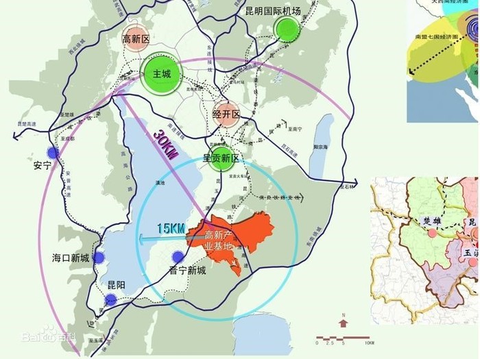 (昆明国家高新技术产业开发区概述图 图源百度百科)