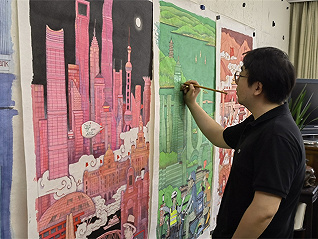 城长记｜用色彩定义城市精神，这位80后画家是如何做到的