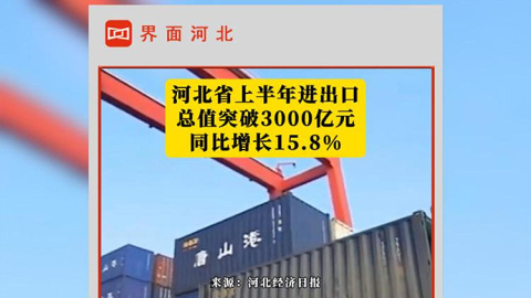 河北省上半年进出口总值突破3000亿元