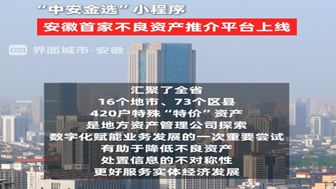 安徽首家不良资产推介平台上线