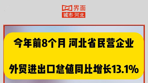 河北省民营企业外贸进出口总值同比增长13.1%