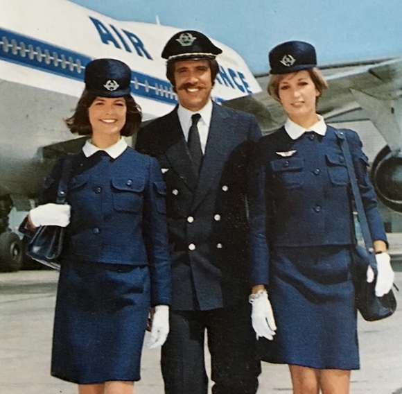 1960s法国航空制服   ins:@airnostalgie